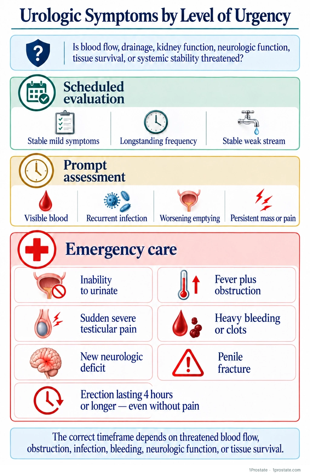 Urologic Symptoms by Level of Urgency