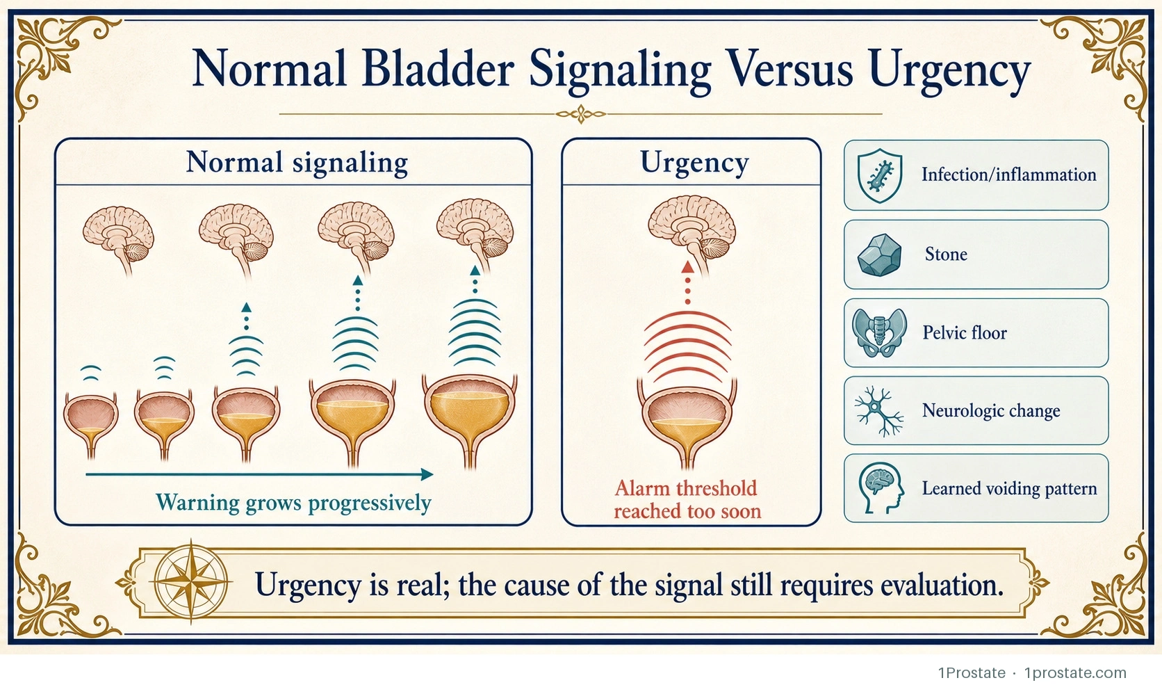 Normal Bladder Signaling Versus Urgency