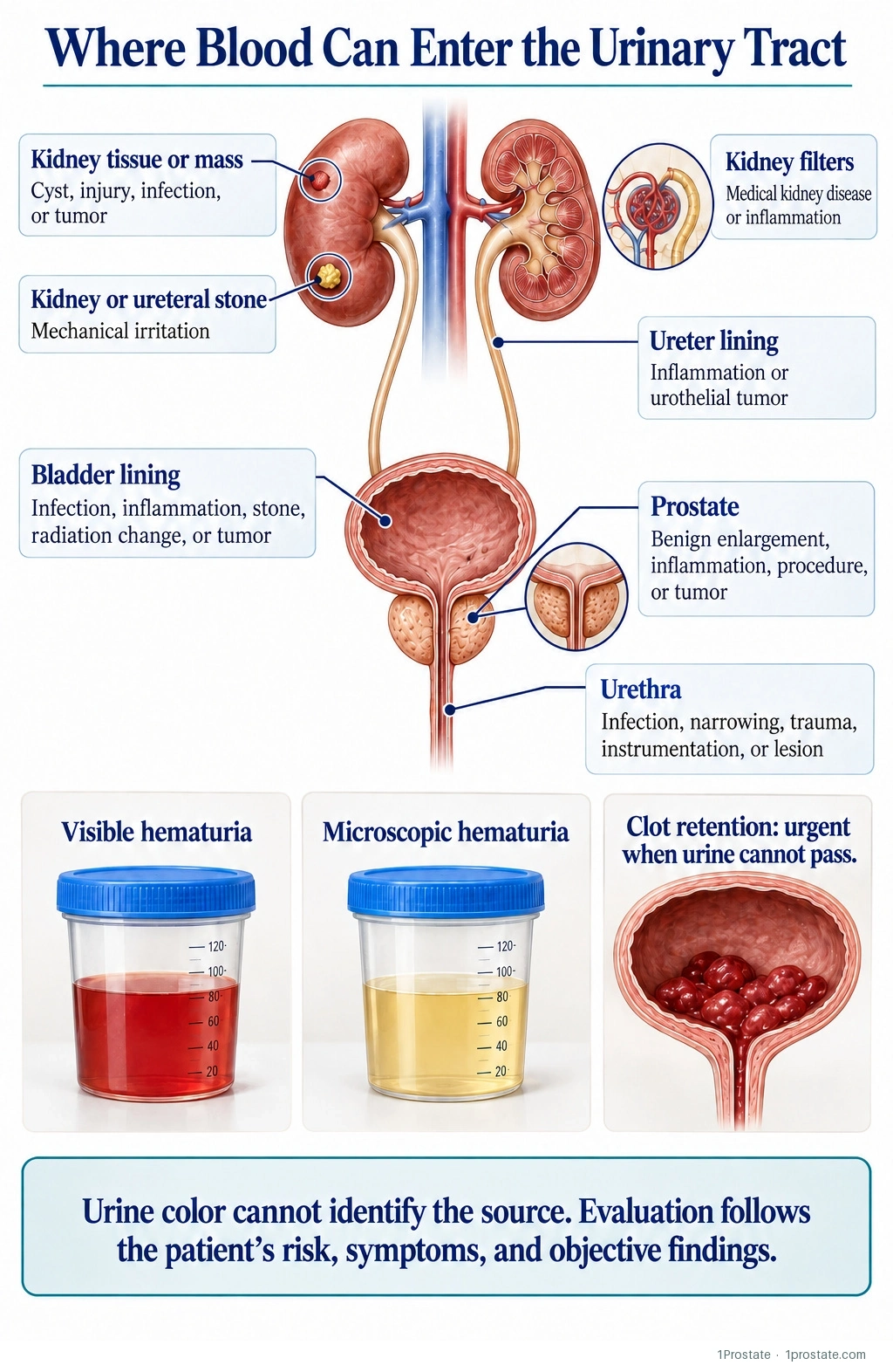 Where Blood Can Enter the Urinary Tract
