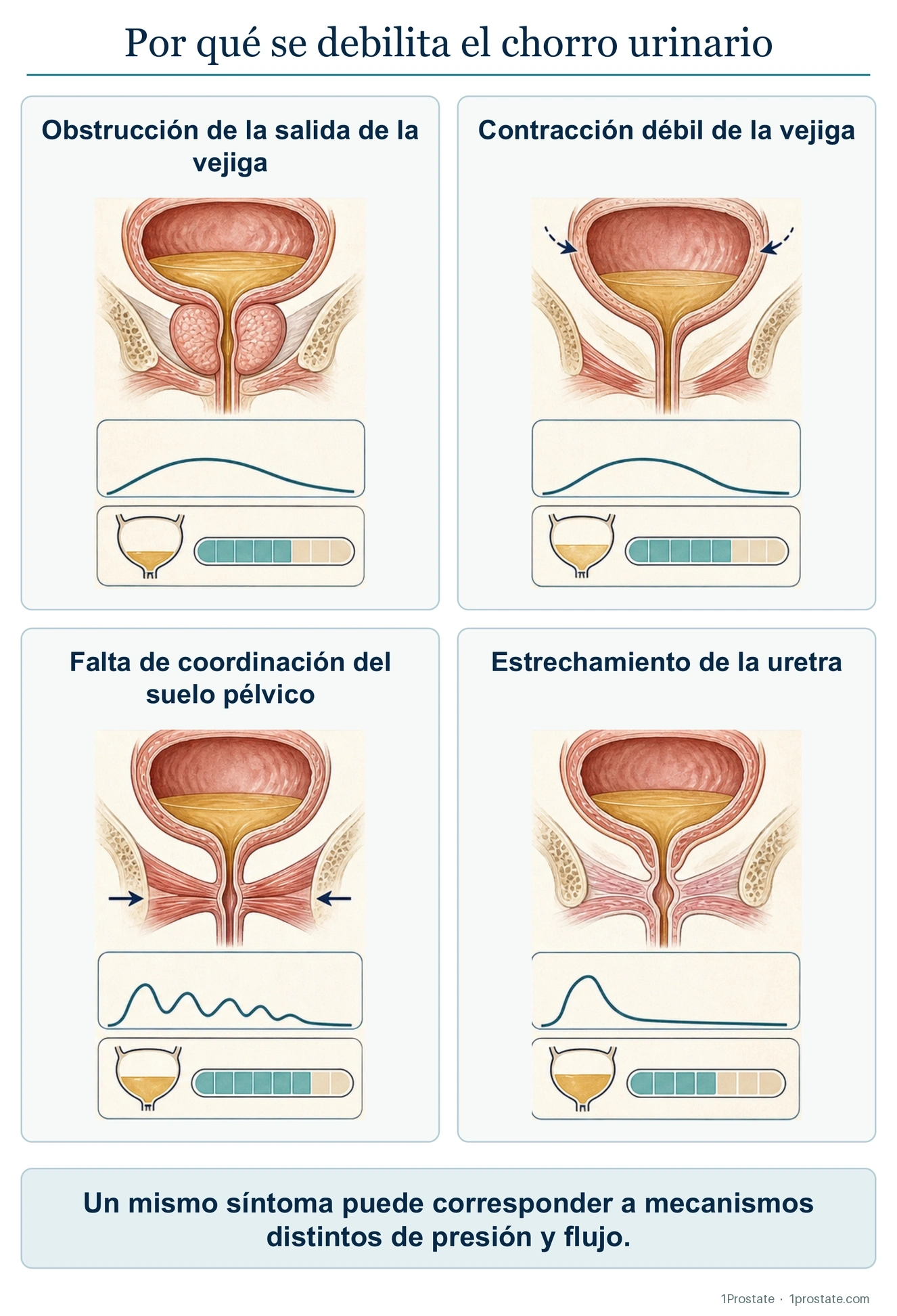 ¿Por qué se debilita el chorro urinario?