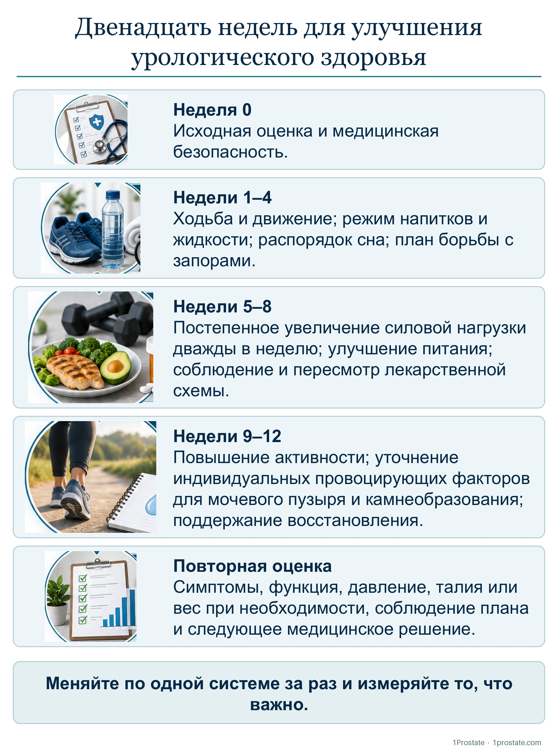 Двенадцать недель для улучшения урологического здоровья